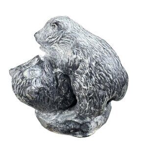 A Wolf Original The Wolf Sculptures Hand Made Soapstone Bear Cubs Figure Canada